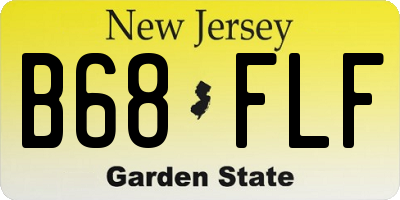 NJ license plate B68FLF