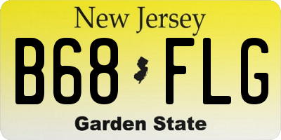 NJ license plate B68FLG