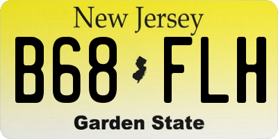NJ license plate B68FLH