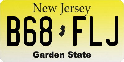 NJ license plate B68FLJ