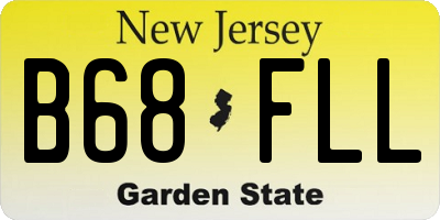NJ license plate B68FLL