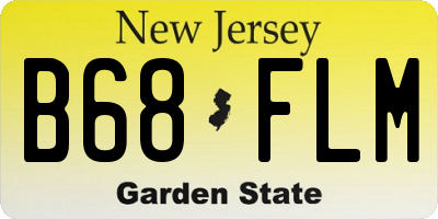 NJ license plate B68FLM