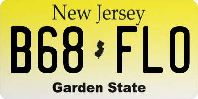 NJ license plate B68FLO