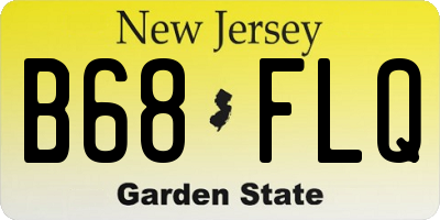 NJ license plate B68FLQ