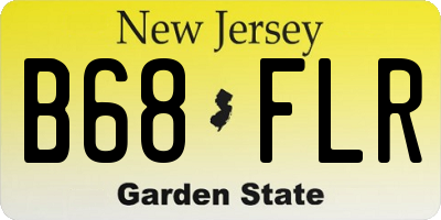NJ license plate B68FLR