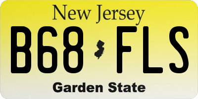 NJ license plate B68FLS