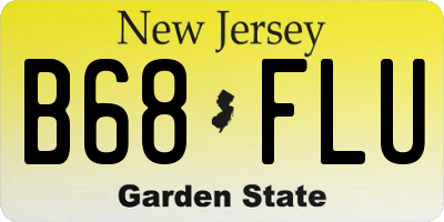 NJ license plate B68FLU