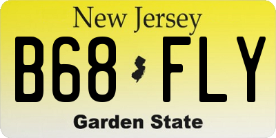 NJ license plate B68FLY