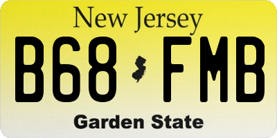NJ license plate B68FMB