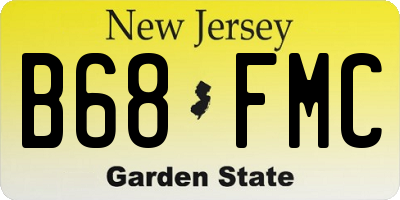 NJ license plate B68FMC