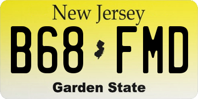 NJ license plate B68FMD