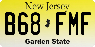 NJ license plate B68FMF