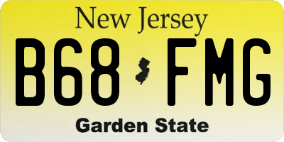 NJ license plate B68FMG
