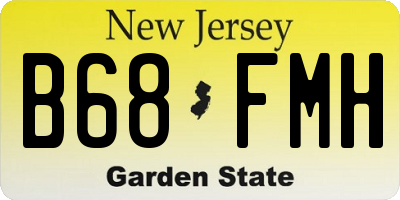 NJ license plate B68FMH