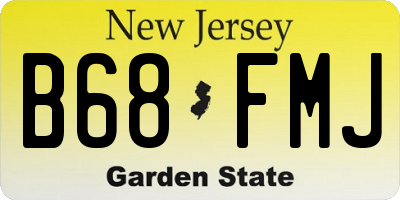 NJ license plate B68FMJ