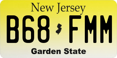 NJ license plate B68FMM