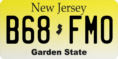 NJ license plate B68FMO