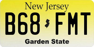 NJ license plate B68FMT