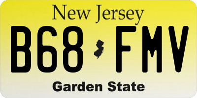 NJ license plate B68FMV