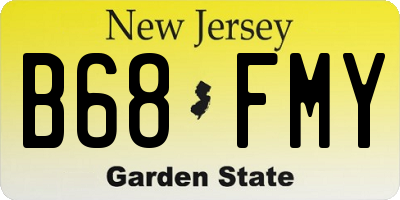 NJ license plate B68FMY