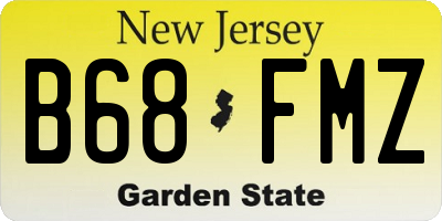 NJ license plate B68FMZ