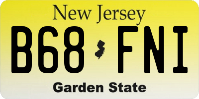 NJ license plate B68FNI