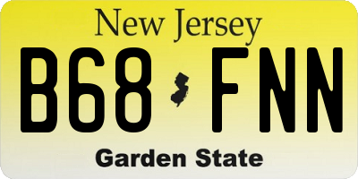 NJ license plate B68FNN