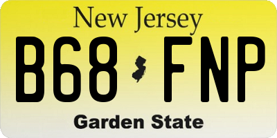 NJ license plate B68FNP