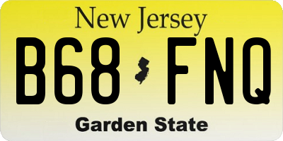 NJ license plate B68FNQ