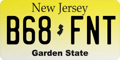 NJ license plate B68FNT