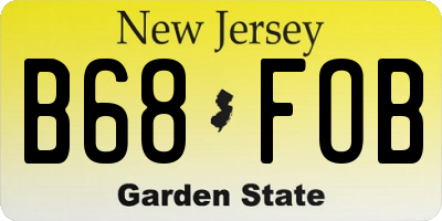 NJ license plate B68FOB