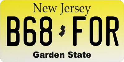 NJ license plate B68FOR