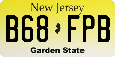 NJ license plate B68FPB