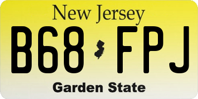 NJ license plate B68FPJ