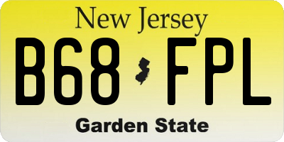 NJ license plate B68FPL