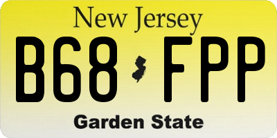 NJ license plate B68FPP