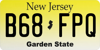 NJ license plate B68FPQ