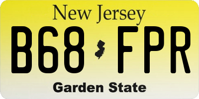 NJ license plate B68FPR