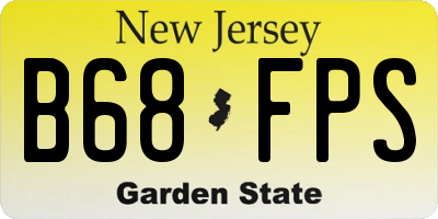 NJ license plate B68FPS