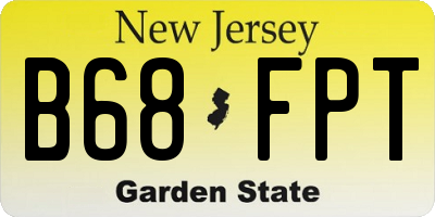 NJ license plate B68FPT