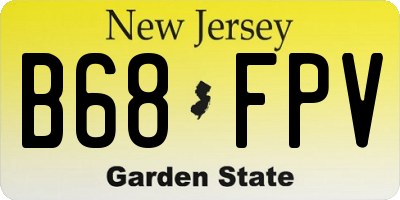 NJ license plate B68FPV