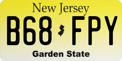 NJ license plate B68FPY