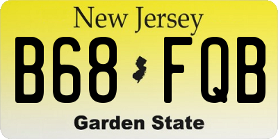 NJ license plate B68FQB