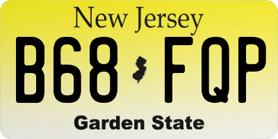 NJ license plate B68FQP