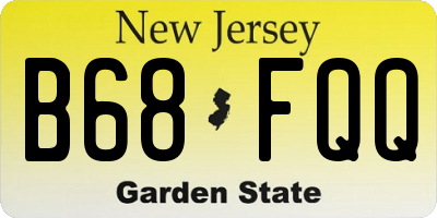 NJ license plate B68FQQ