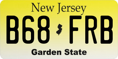 NJ license plate B68FRB