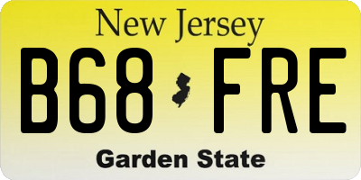 NJ license plate B68FRE