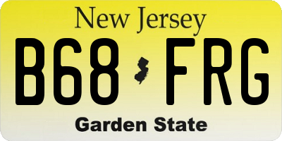 NJ license plate B68FRG