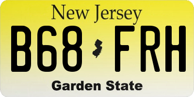 NJ license plate B68FRH