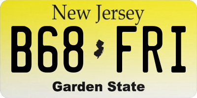 NJ license plate B68FRI